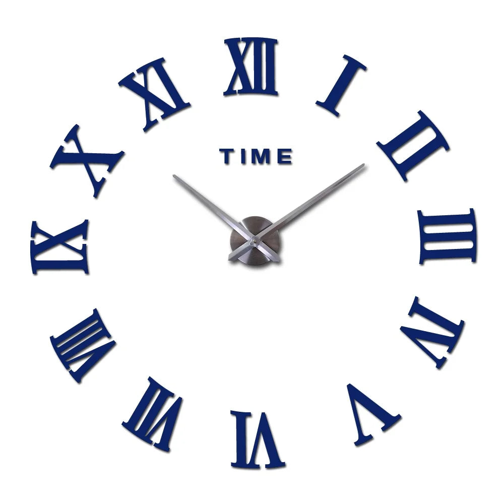 Diy Wall Cock Promotion New Home Decor Large Roman Mirror Fashion  Modern Quartz Clocks Living Room  Sticker Watch
